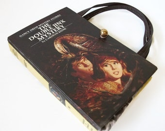 Book Purse Nancy Drew The Secret of Mirror Bay Handbag Upcycled Book Bag Trendy Vintage Book Purse