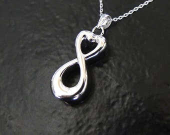 Ashes Necklace - Infinity Container For Ashes, Sterling Silver Cremation Jewelry