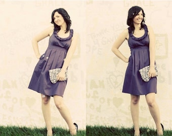 Eggplant Purple Bridesmaid Dress with pockets
