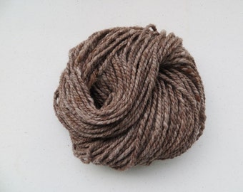 Alpaca Yarn Hand Spun Bulky Yarn Rose Gray 2 ply 6.5 oz