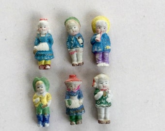 Frozen Charlotte Dolls Bisque Antique Japan Hand Painted