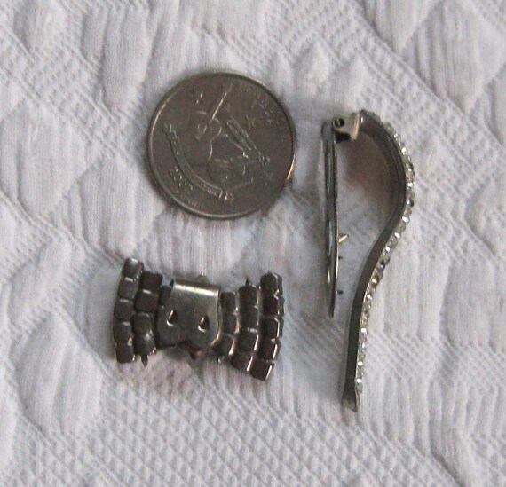 Art Deco Dress Clip . lot of 2 . dress clips