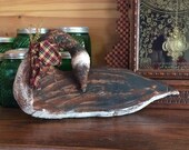 Canadian Goose bent neck primitive painted fabric to look wood-style by Starry Nites Farm; Hafair; OFG; MHA; TeamHAHA; ADO; Haguild; Norga