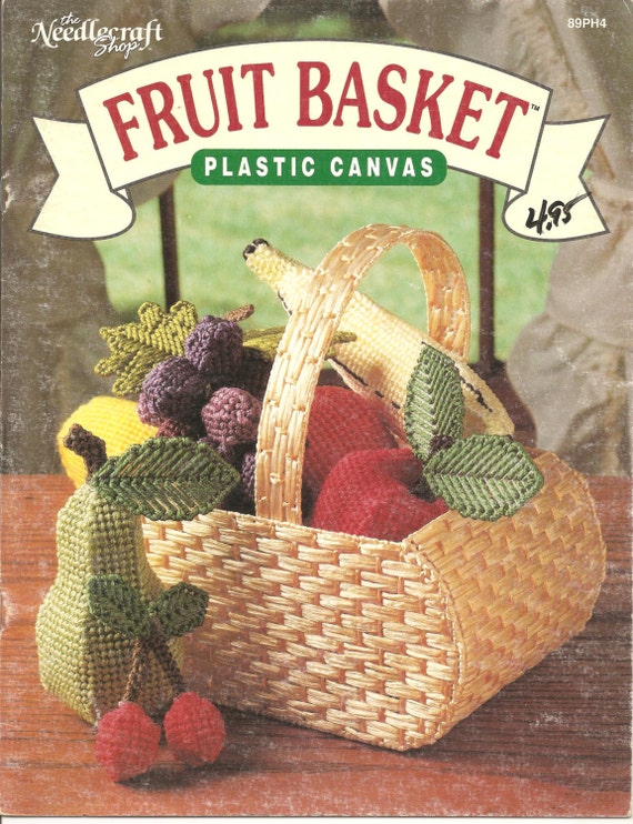 Plastic canvas fruit basket