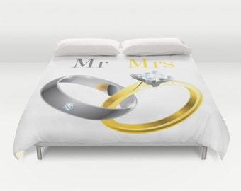 Mr mrs duvet cover | Etsy