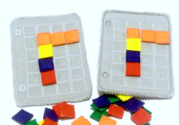 Felt quiet book - Toddler quiet book - Quiet book page - Toddler busy book - Busy book page - Felt busy book - Blocks matching page #QB66 Il_570xn