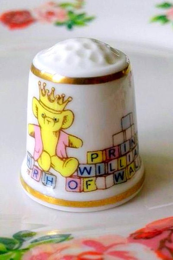 Items similar to Vintage antique unique porcelai baby bear thimble on Etsy