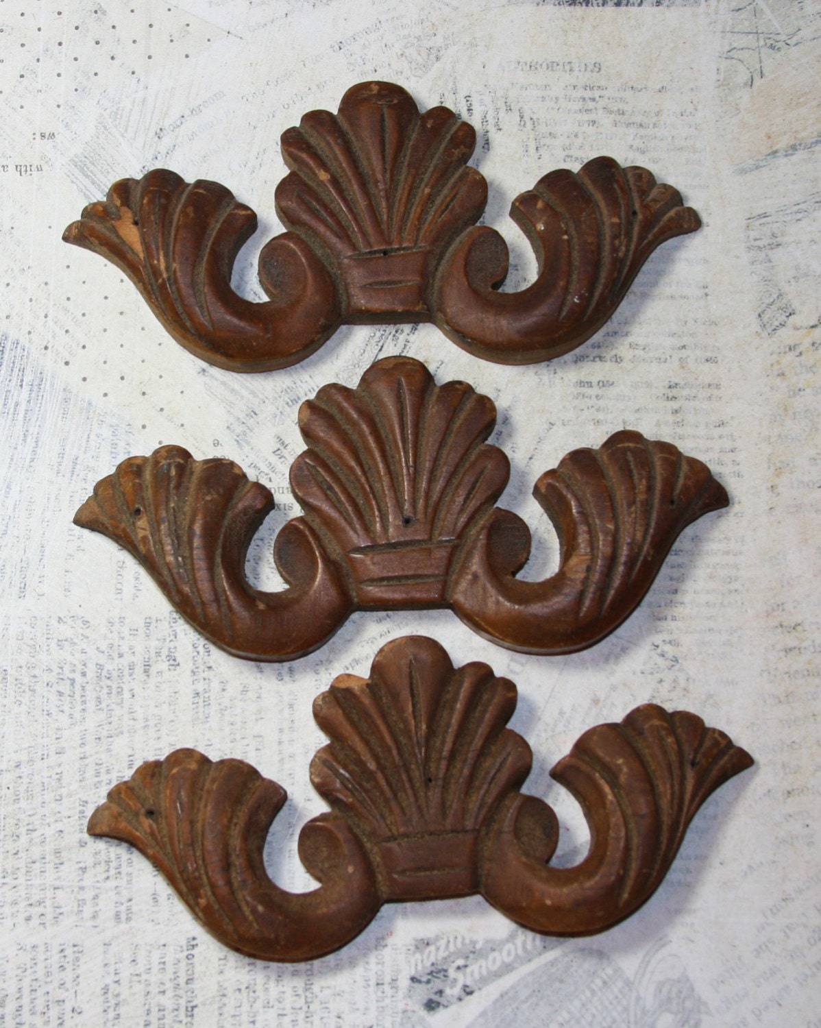Vintage WOODEN TRIM Pieces Architectural Salvage Furniture
