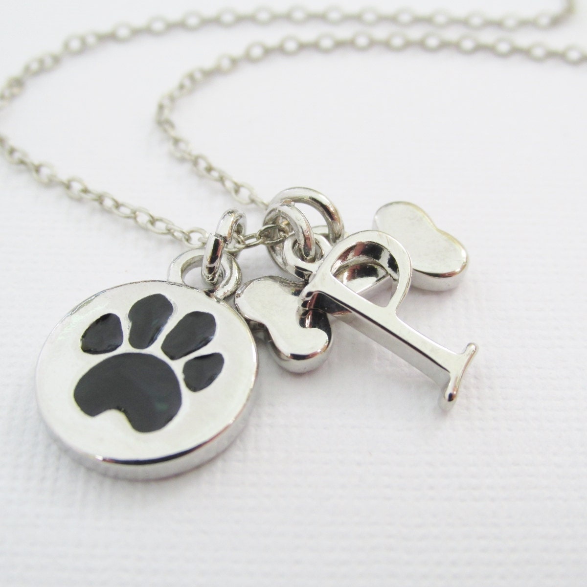 Pet Necklace Personalized Pet Charm Necklace Pet Initial