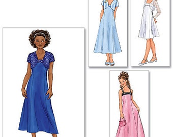 GIRLS CLOTHES PATTERN! Make  Fancy Dress - Bolero / Junior Bridesmaid - Formal Wear / Sizes 8 to 16 or 8 1/2 to 16 1/2
