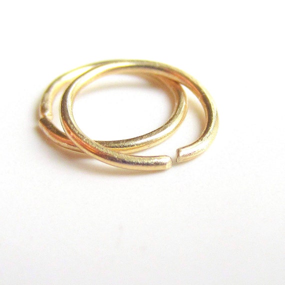 Solid Gold Small Hoop Earrings Helix Cartilage by GraceEarrings
