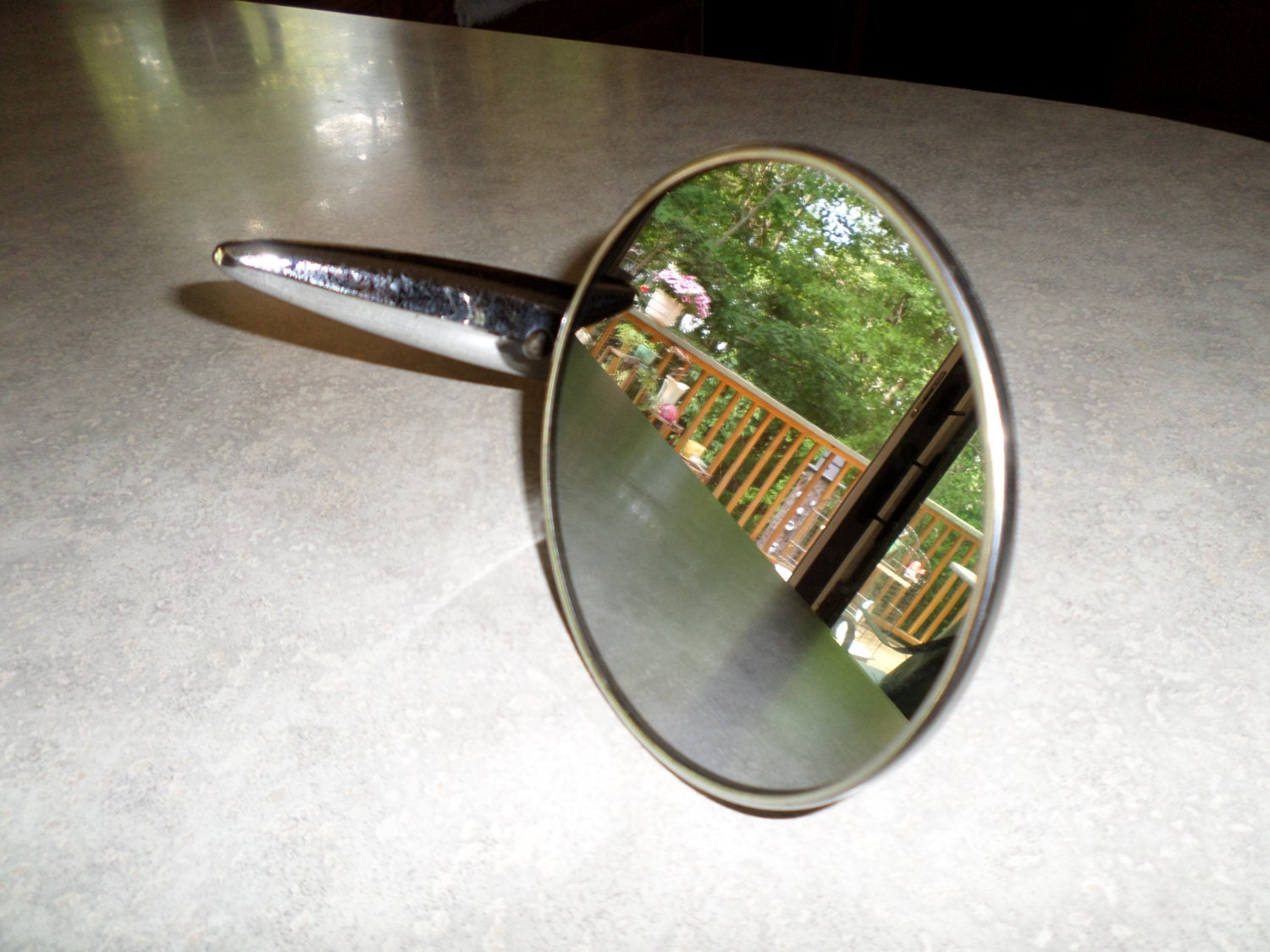 vintage car mod chrome bullet side mirror mid century by Junctique