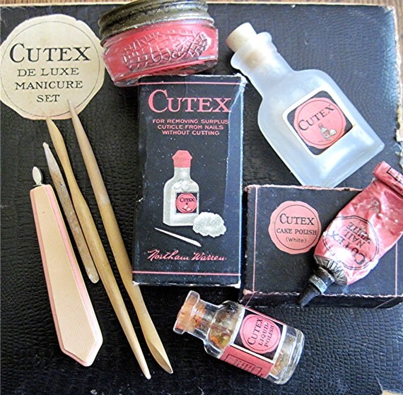 Vintage Cutex Manicure Traveling Kit Circa 1920