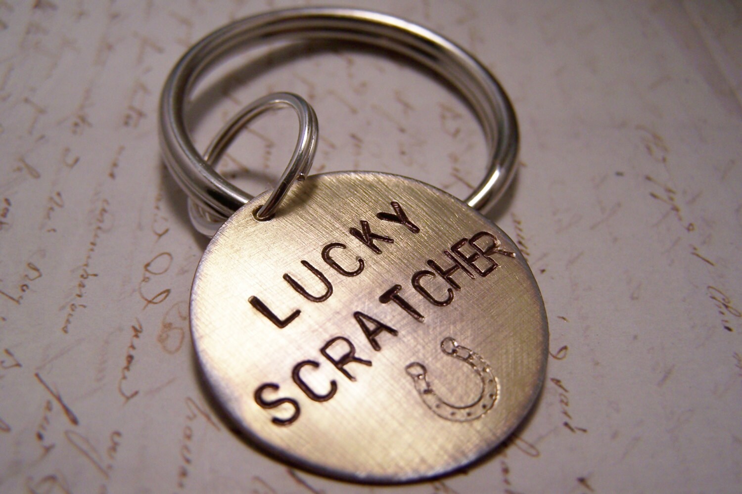 Lucky Scratcher Keychain. Lottery Ticket. Good LUck Horse
