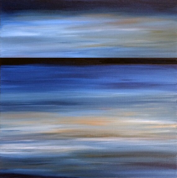 Modern Ocean Painting Contemporary Abstract Sea Ocean Beach