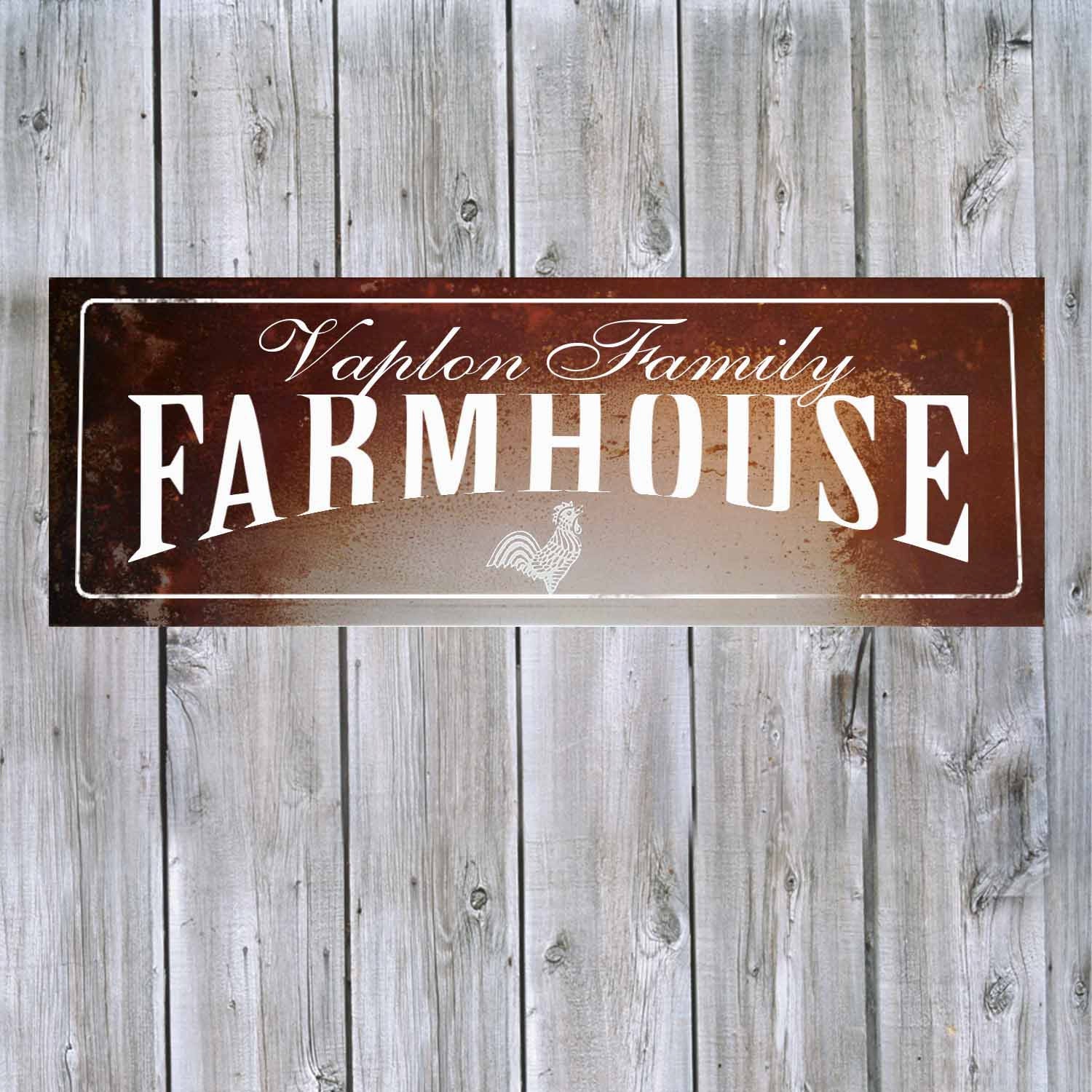 Rusted Metal Sign Custom Farmhouse Sign with by TraciWolff