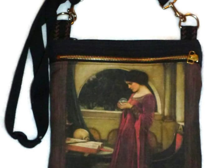 The Crystal Ball. 1902 canvas-linen cotton hipster and tablet bag. Custom Print made to order