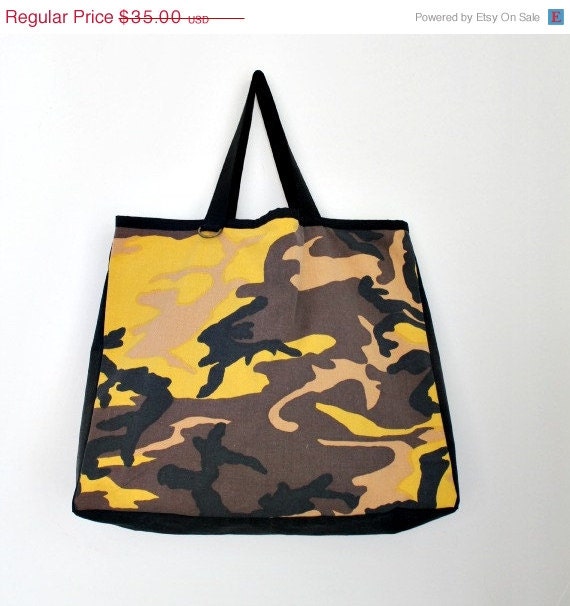 ON SALE large tote big canvas tote large fabric bag handmade tote bag ...