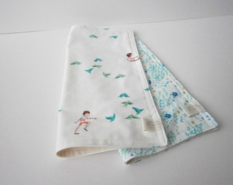 Organic Flannel Set Of 2 Burp Cloths