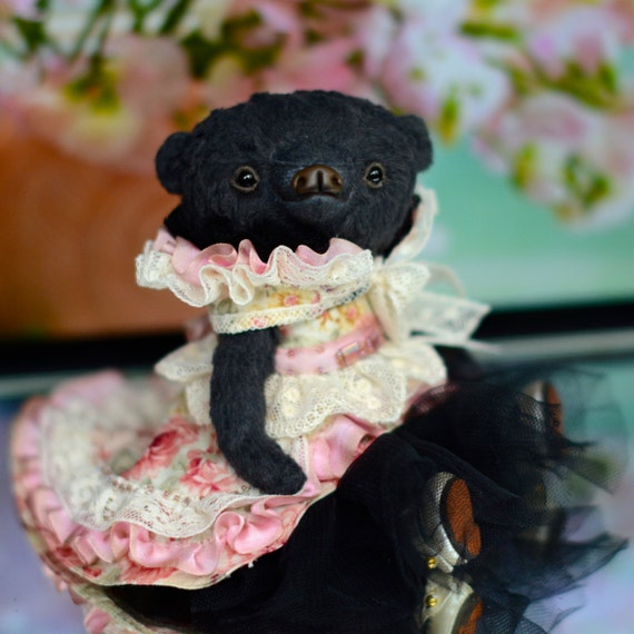 Artist teddy bear lady doll Charlize by Tatiana Skalozub