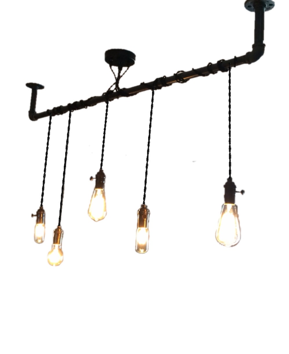 5 Pendant Light Wrap a pipe or bar modern by HangoutLighting