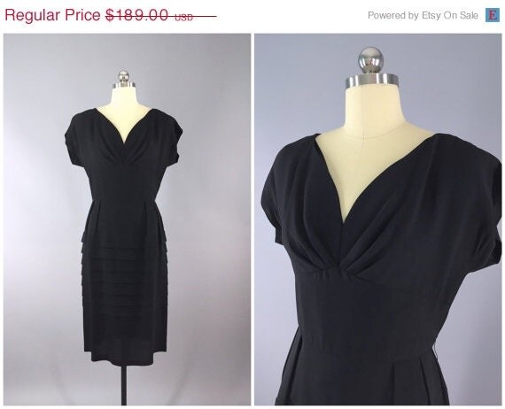 SALE 1950s Dress / Cocktail Party / 50s Mad Men by ThisBlueBird