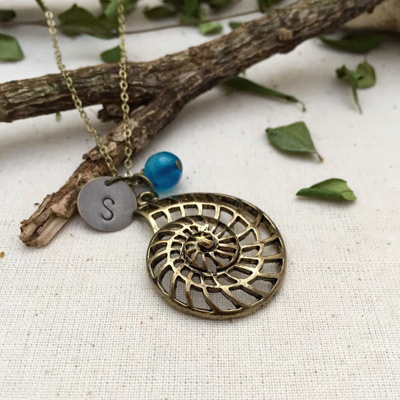 ON SALE Shell Necklace Sea Necklace Initial Necklace