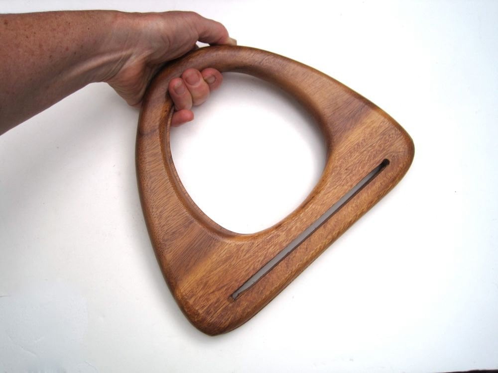 Vintage Wooden Purse Handles DIY Macrame Supply Pair by WaveSong