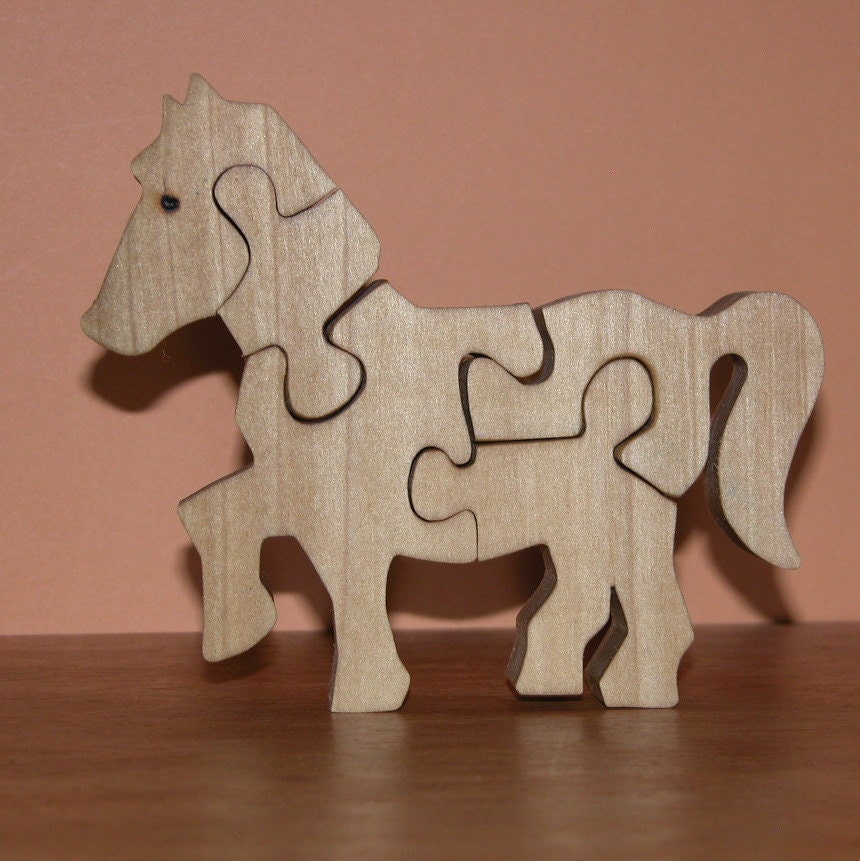 Wooden Horse Puzzle for Child Kids Toy Decor for Child