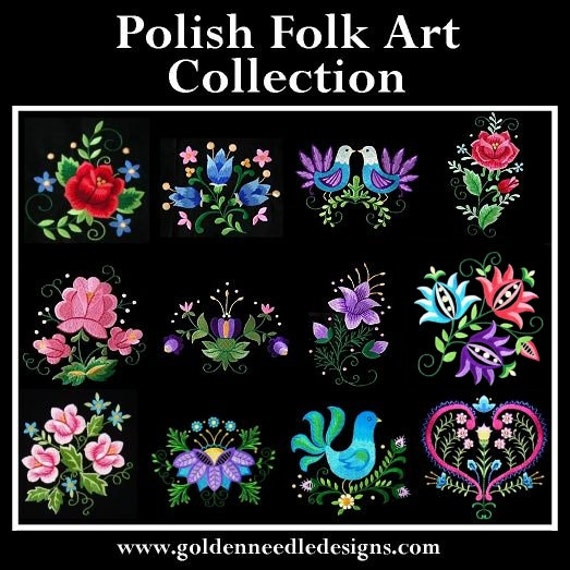 folk art machine embroidery designs pes