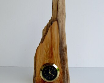 Driftwood Cedar Desk Clock, "The Finger"