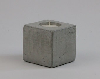 No.14 Cube Concrete Tea Light Candle Holder