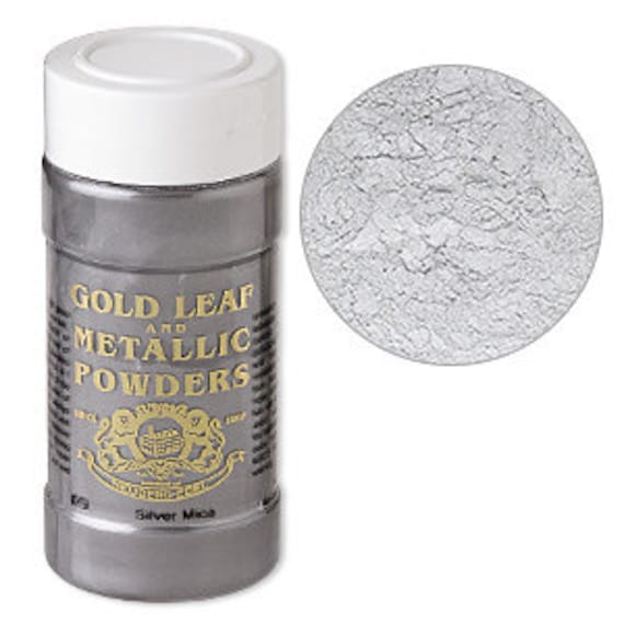 Silver Mica Powder Gold Leaf Metallic Powders For Polyclay 1ounce Jar