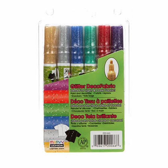 DecoFabric GLITTER Fabric Markers for COLOR ME by StitchinStash