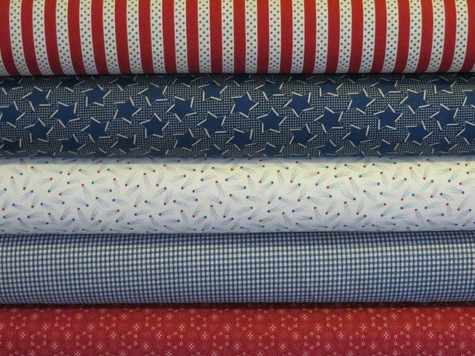 NEW Americana Fabric Collection 5 Yard Bundle by StitchinStash