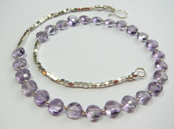 Faceted Amethyst Faceted Sterling Silver By Originalcynmv On Etsy