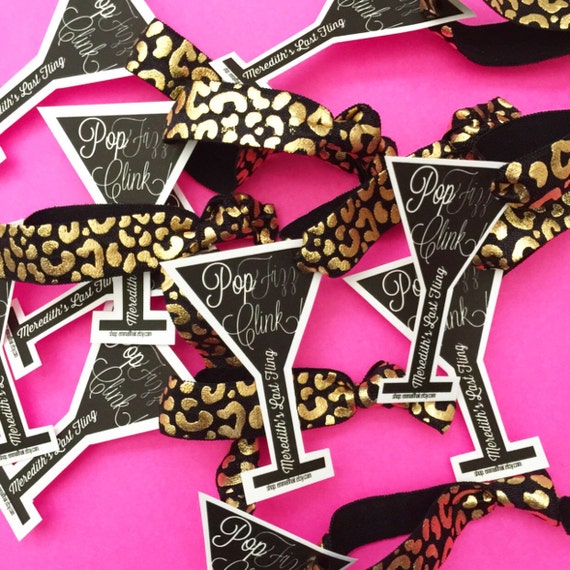 Martini Cocktail Bachelorette Party Favor Hair Ties