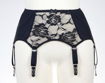 White narrow suspender belt queen