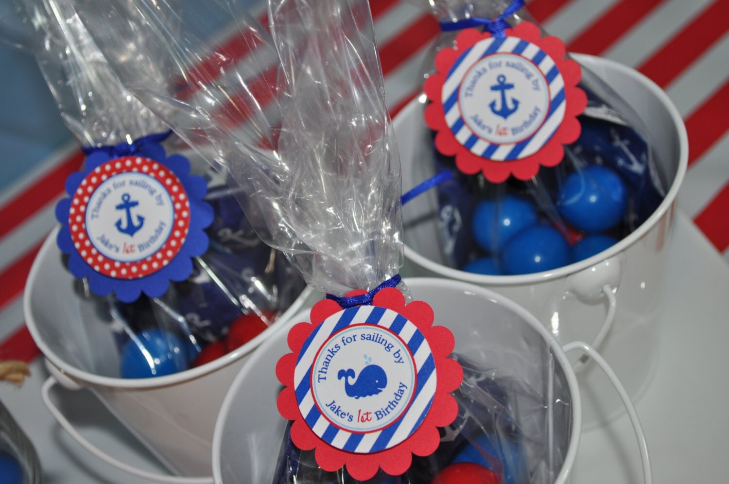 Nautical 1st Birthday Favor Tags Party Favors Boys 1st