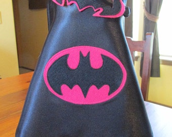 Newborn Photo Prop / Batman Cape and mask in Pink / Super hero prop / Photo Prop / Batgirl Cape and mask in Pink
