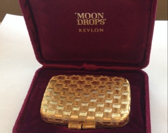 Sale Vintage Revlon Moon Drops Compact and Case