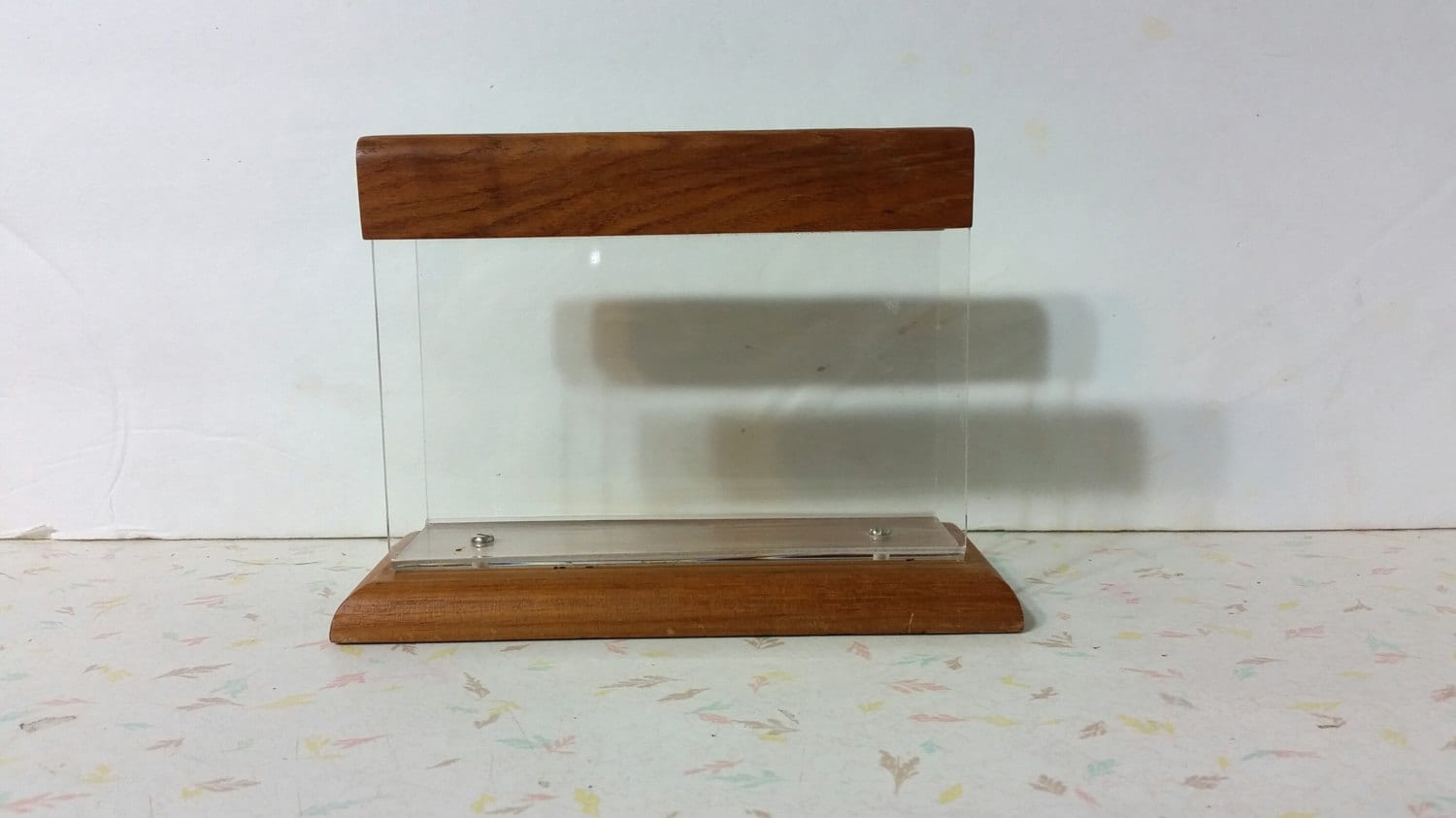 Vintage Teak and Lucite Napkin Holder Haute Juice