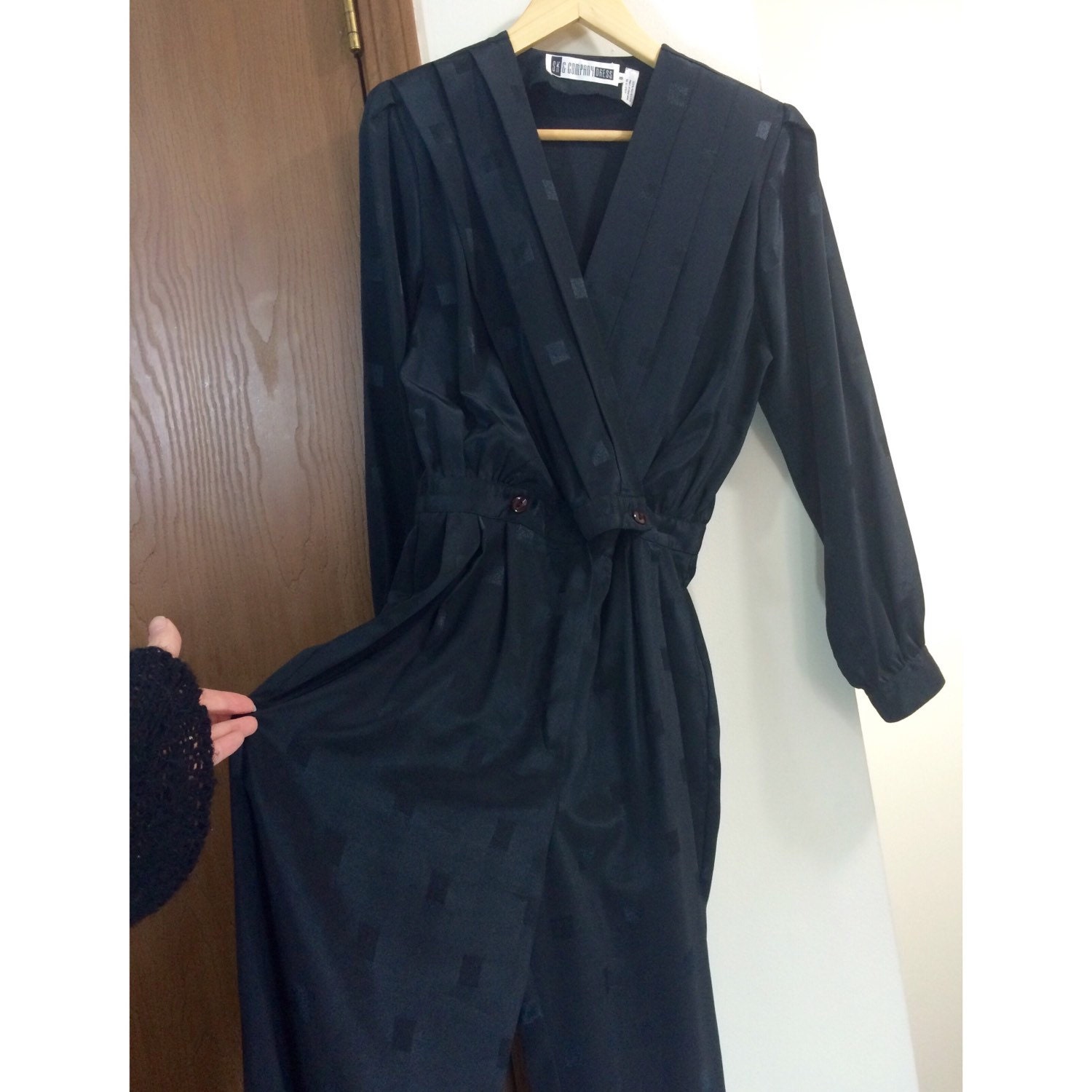 Vintage 80s SK & Company Dress Jumpsuit / Black by BeatificVintage