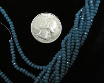 Teal 1.5x2.5mm Chinese Crystal Rondelles (4o)