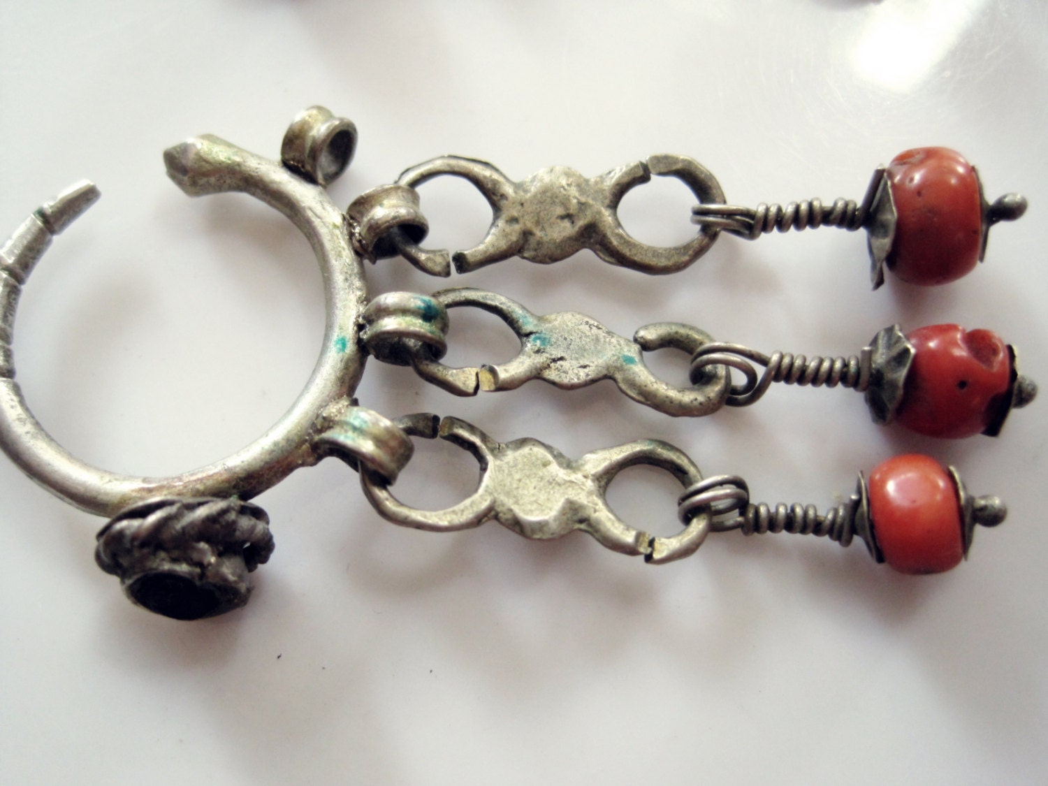 Moroccan Earrings Antique Berber Earrings Silver and by Anteeka