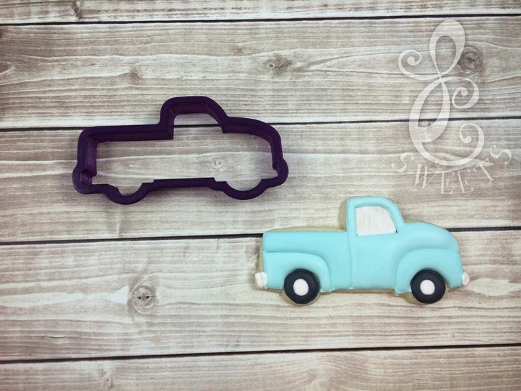 Vintage Pickup Truck Cookie Cutter and by BobbisCookiesCutters