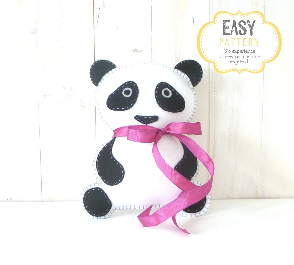 panda bear stuffed animal pattern