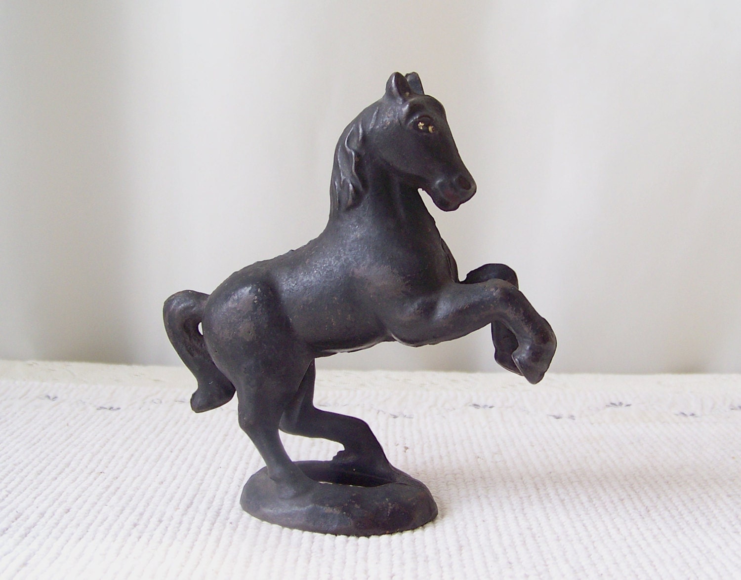 Vintage Cast Iron Horse Bank 2 Piece Bank Rearing by ...
