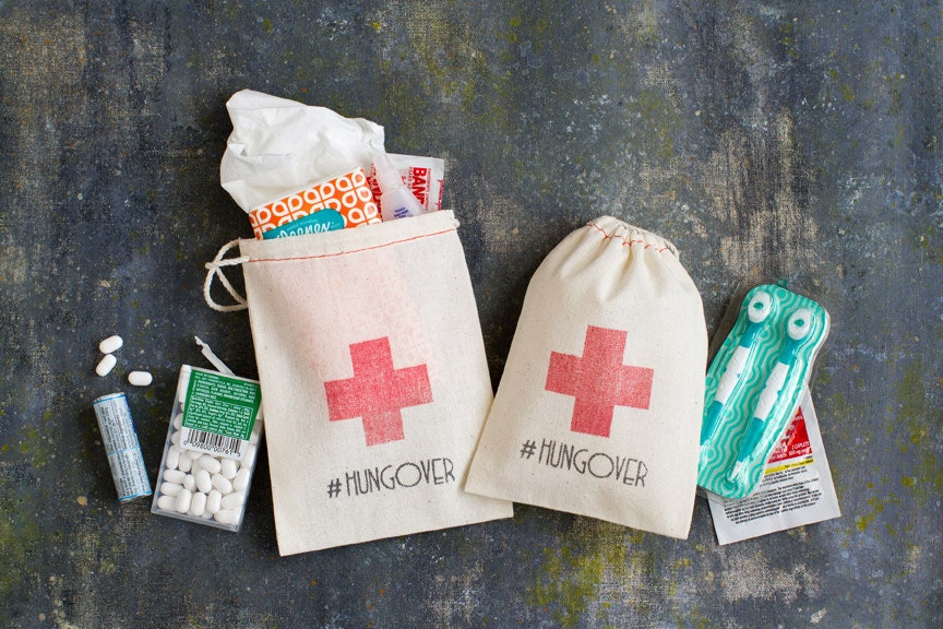 Hangover Kit Bags Bachelorette Party Favor Wedding Favor