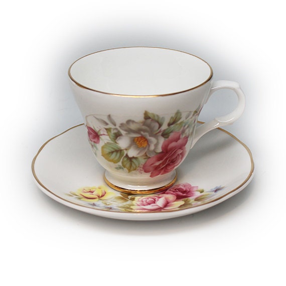 Vintage Sadler Wellington Tea Cup and Saucer English Bone